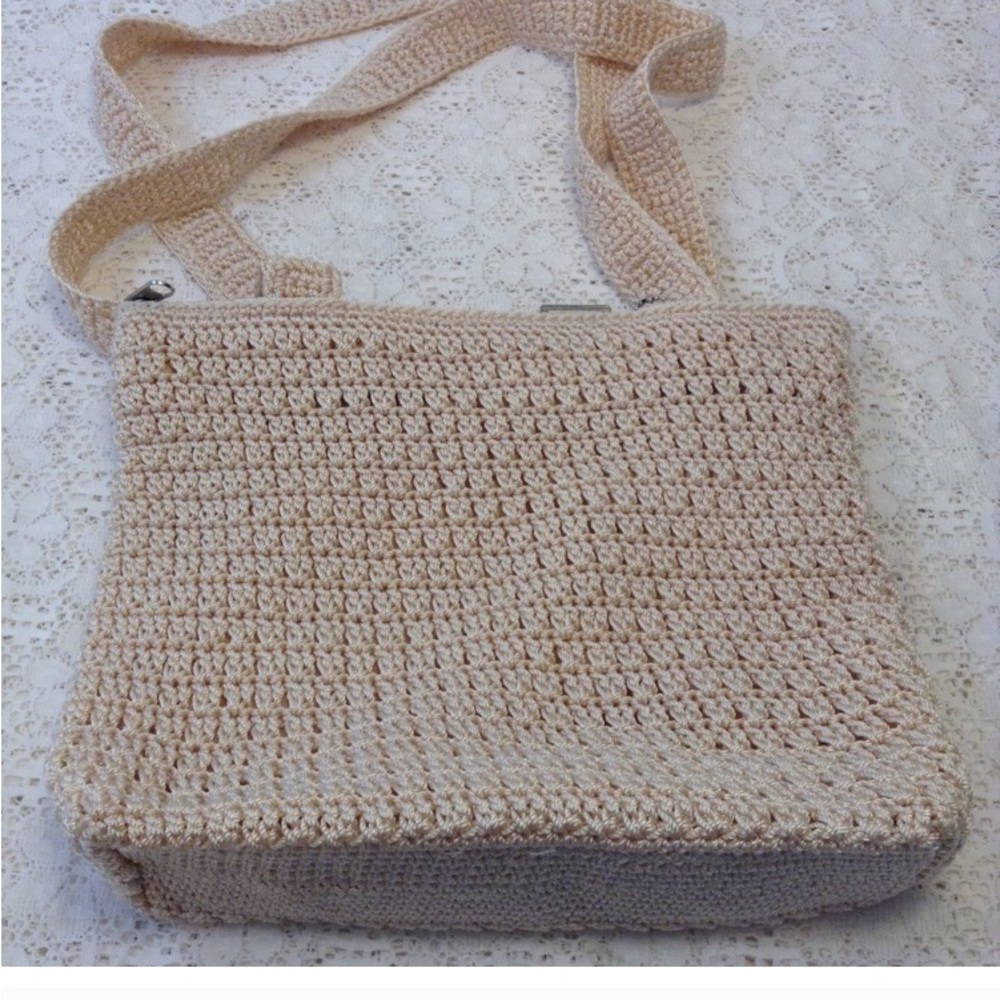 Jacqueline Ferrar Crocheted Cream Handbag